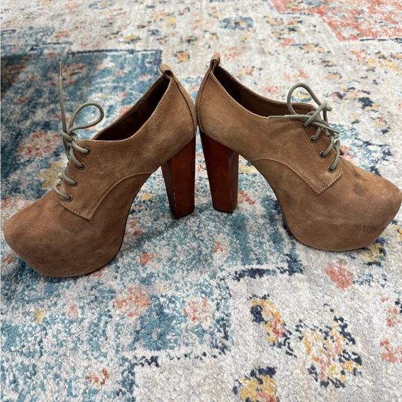 Jeffrey Campbell Havana Last Brown Suede Heeled Shoes - Picture 2 of 7